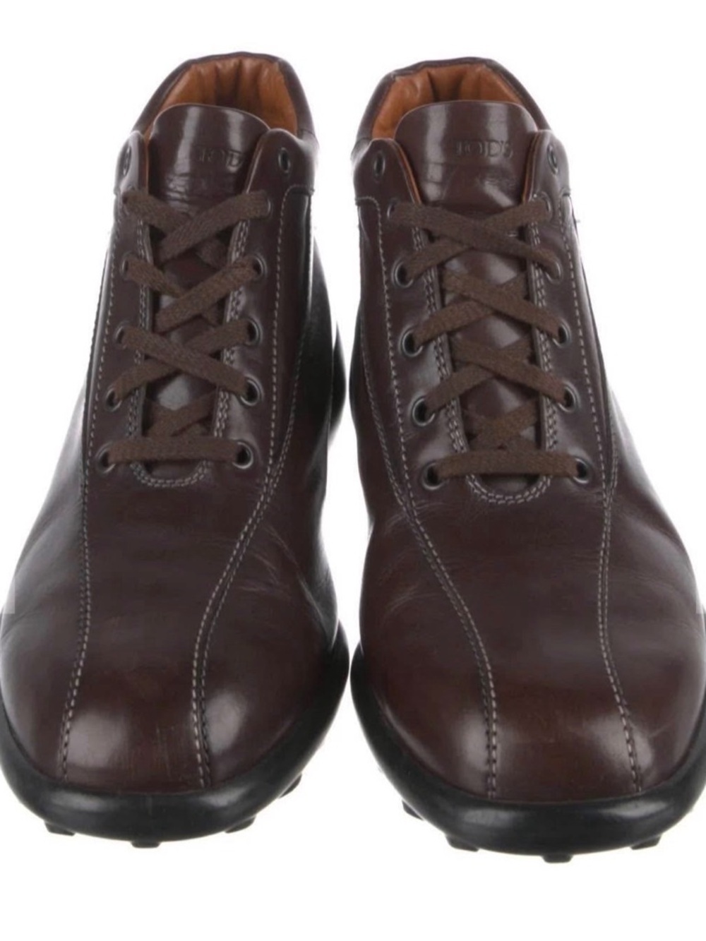 Tod's Men's Leather Driving Shoes in Dark Brown, Size 7 - Preowned